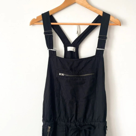 Aritzia Wilfred  Free Valletta Cropped Twill Overalls Black Size Small - Picture 6 of 9